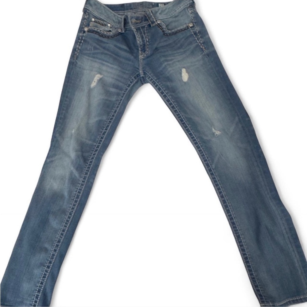 Miss Me Blue Skinny Jeans